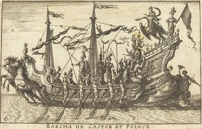 Framed Print : Barcha de Castor e Poluce. Creator: Balthasar Moncornet Framed Print : Barcha de Castor e Poluce. Creator: Balthasar Moncornet