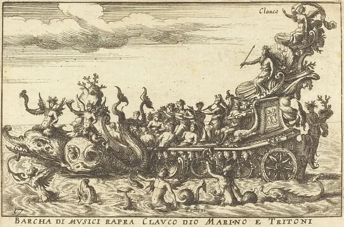 Framed Print : Barcha di musici rapra Clauco dio Marino e Tritoni. Creator: Balthasar Moncornet Framed Print : Barcha di musici rapra Clauco dio Marino e Tritoni. Creator: Balthasar Moncornet