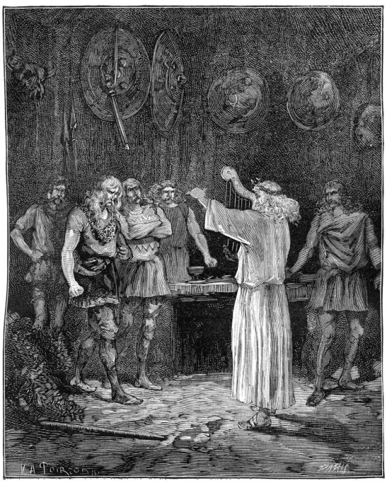 Framed Print : A bard reciting the noble traditions of the family, 1882-1884 Framed Print : A bard reciting the noble traditions of the family, 1882-1884