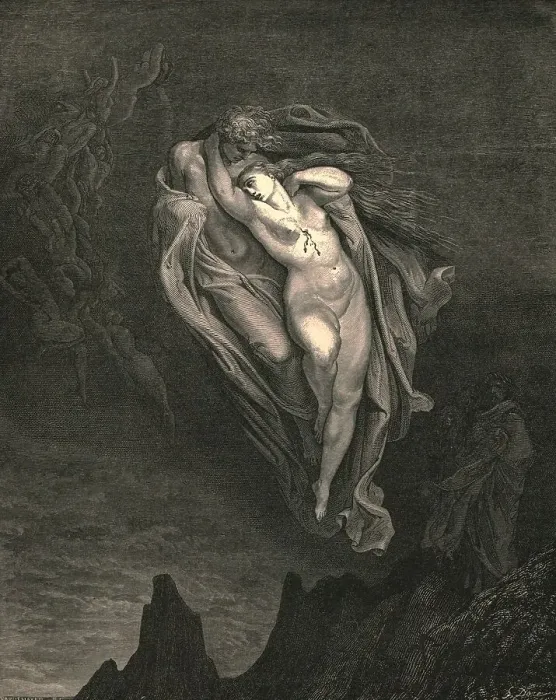 Framed Print : Bard ! willingly I would address those two together coming, c1890. Creator: Gustave Doré Framed Print : Bard ! willingly I would address those two together coming, c1890. Creator: Gustave Doré