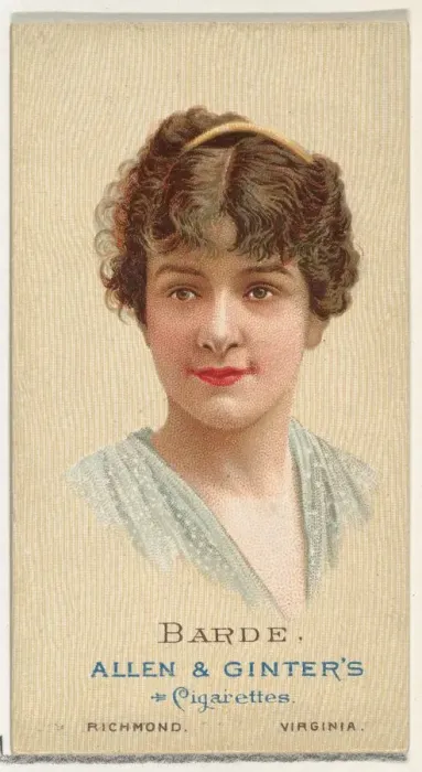 Framed Print : Barde, from Worlds Beauties, Series 2 (N27) for Allen & Ginter Cigarettes, 1888 Framed Print : Barde, from Worlds Beauties, Series 2 (N27) for Allen & Ginter Cigarettes, 1888