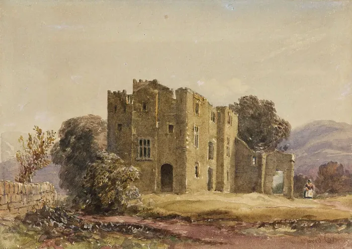 Framed Print : Bardon Tower, c1840s. Creator: David Cox the Elder Framed Print : Bardon Tower, c1840s. Creator: David Cox the Elder