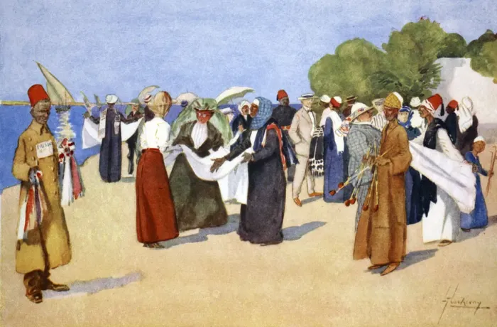 Framed Print : Bargain Hunting, 1908. Artist: Lance Thackeray Framed Print : Bargain Hunting, 1908. Artist: Lance Thackeray