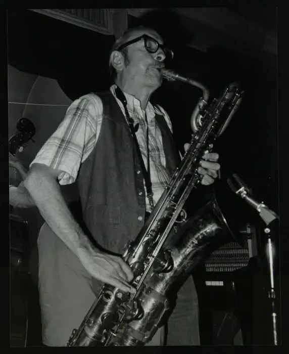 Framed Print : Baritone saxophonist Pepper Adams playing at the Red Lion, Hatfield, Hertfordshire, 20 August 1979 Framed Print : Baritone saxophonist Pepper Adams playing at the Red Lion, Hatfield, Hertfordshire, 20 August 1979
