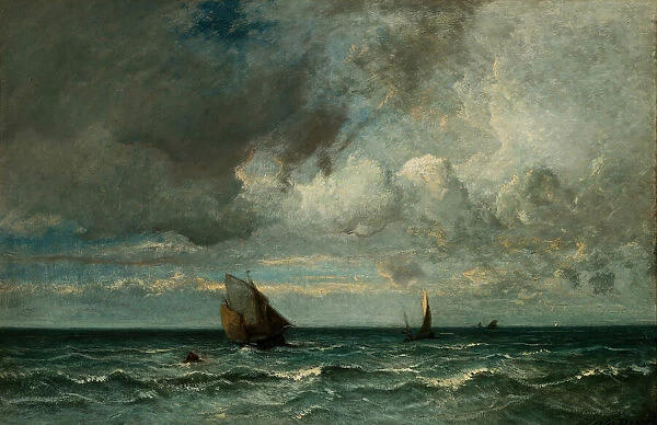 Barks Fleeing Before the Storm, 1870  /  75. Creator: Jules Dupré