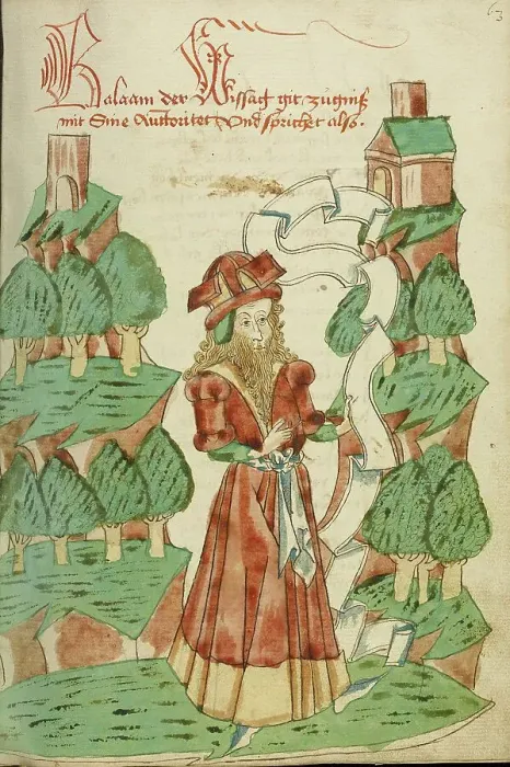 Framed Print : Barlaam with a Scroll; Barlaam und Josaphat, 1469. Creators: Hans Schilling, Diebolt Lauber Framed Print : Barlaam with a Scroll; Barlaam und Josaphat, 1469. Creators: Hans Schilling, Diebolt Lauber