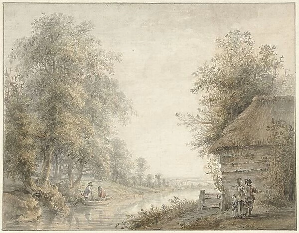Barn by a canal on the edge of a forest, 1745-1795. Creator: Jacobus Versteegen