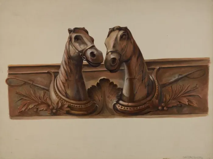 Framed Print : Barn Decoration, c. 1938. Creator: Walter Hochstrasser Framed Print : Barn Decoration, c. 1938. Creator: Walter Hochstrasser