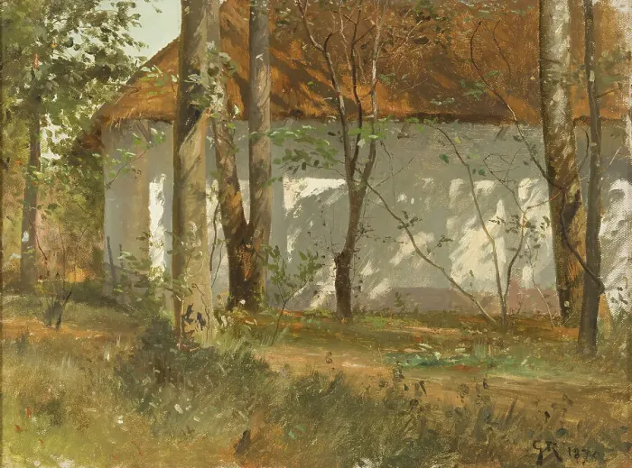 Framed Print : A Barn at Kronetorp, Skåne, 1870. Creator: Gustaf Rydberg Framed Print : A Barn at Kronetorp, Skåne, 1870. Creator: Gustaf Rydberg