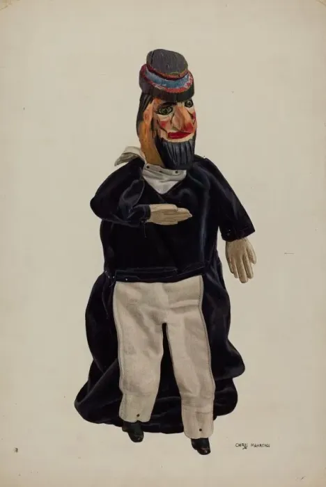 Framed Print : Barnacle Bill Puppet, c. 1938. Creator: Chris Makrenos Framed Print : Barnacle Bill Puppet, c. 1938. Creator: Chris Makrenos