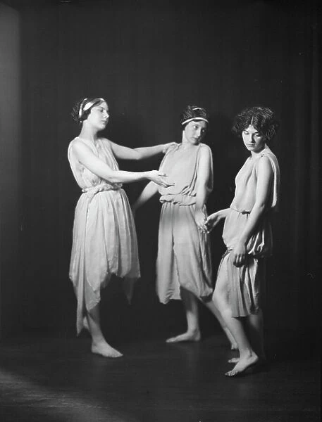 Barnard College group with Miss Larsen, ca. 1924. Creator: Arnold Genthe