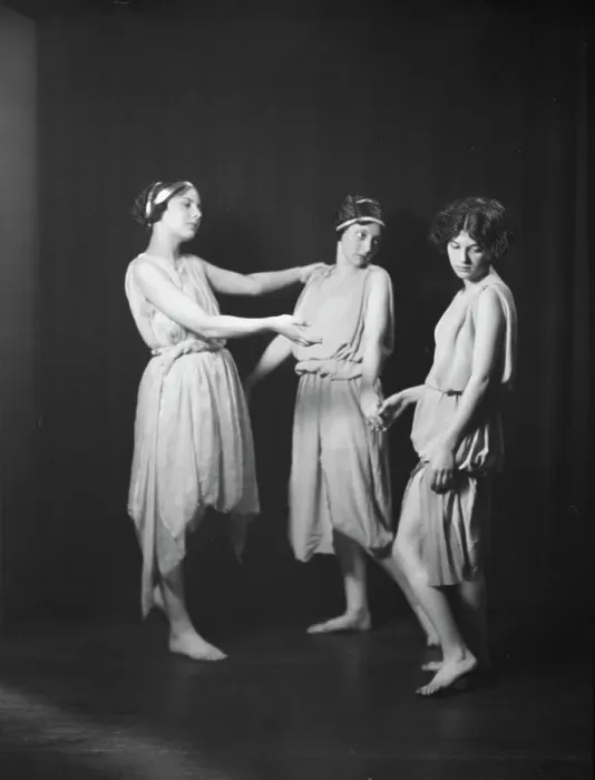 Framed Print : Barnard College group with Miss Larsen, ca. 1924. Creator: Arnold Genthe Framed Print : Barnard College group with Miss Larsen, ca. 1924. Creator: Arnold Genthe