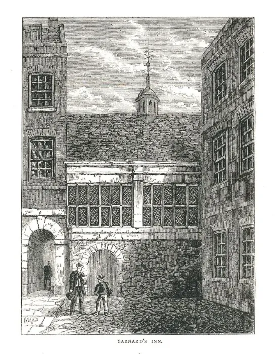 Framed Print : Barnards Inn, 1878 Framed Print : Barnards Inn, 1878