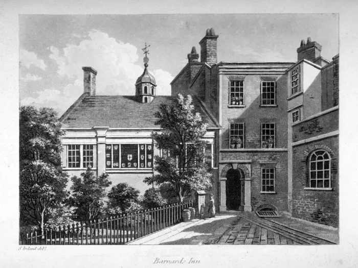 Framed Print : Barnards Inn, City of London, 1800 Framed Print : Barnards Inn, City of London, 1800