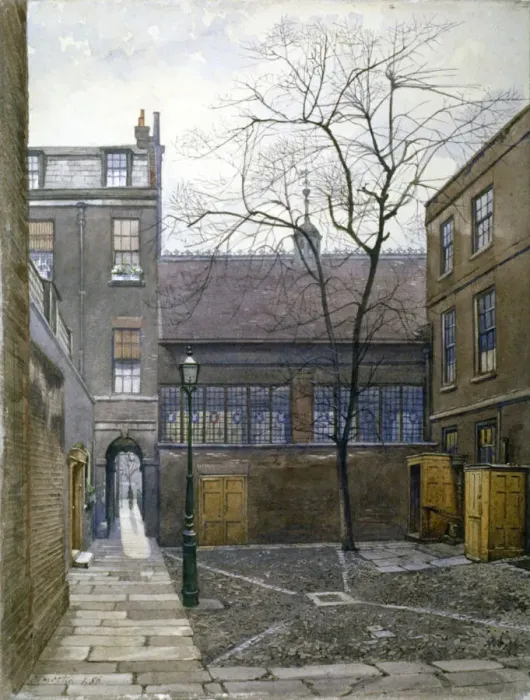 Framed Print : Barnards Inn, London, 1886. Artist: John Crowther Framed Print : Barnards Inn, London, 1886. Artist: John Crowther