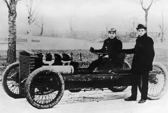 Framed Print : Barney Oldfield and Henry Ford with Ford 999, 1902 Framed Print : Barney Oldfield and Henry Ford with Ford 999, 1902