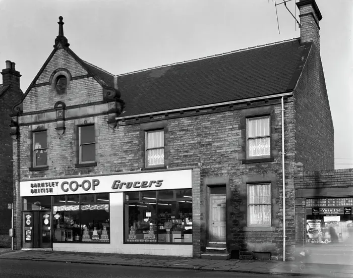 Framed Print : Barnsley Co-op, Stairfoot branch exterior, South Yorkshire, 1961. Artist: Michael Walters Framed Print : Barnsley Co-op, Stairfoot branch exterior, South Yorkshire, 1961. Artist: Michael Walters