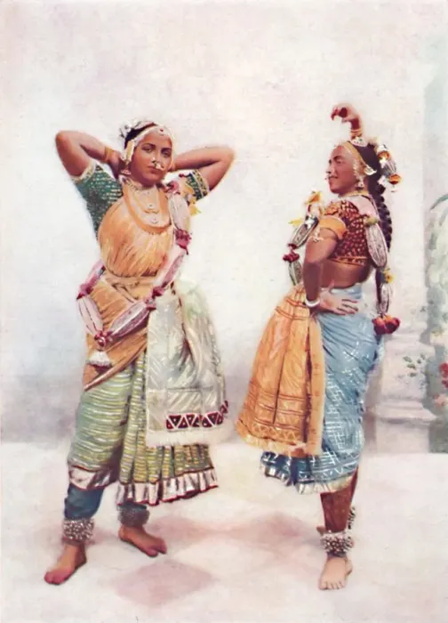 Framed Print : Baroda nautch girls, 1902. Artist: Vernon & Co Framed Print : Baroda nautch girls, 1902. Artist: Vernon & Co