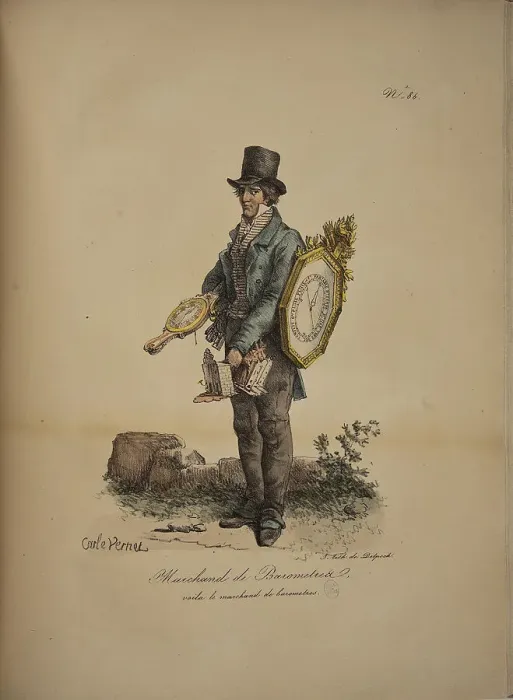 Framed Print : Barometer dealer. From the Series Cris de Paris (The Cries of Paris), 1815. Creator: Vernet, Carle (1758-1836). Barometer dealer. From the Series Cris de Paris (The Cries of Paris), 1815. Creator: Vernet, Carle (1758-1836) Framed Print : Barometer dealer. From the Series Cris de Paris (The Cries of Paris), 1815. Creator: Vernet, Carle (1758-1836). Barometer dealer. From the Series Cris de Paris (The Cries of Paris), 1815. Creator: Vernet, Carle (1758-1836)