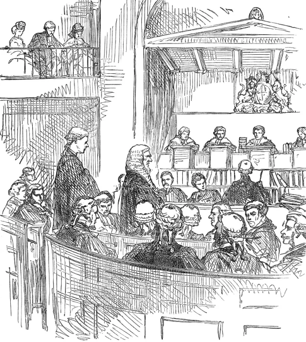 Framed Print : Baron Amphlett being admitted a Serjeant-At-Law, 1874. Creator: Unknown Framed Print : Baron Amphlett being admitted a Serjeant-At-Law, 1874. Creator: Unknown