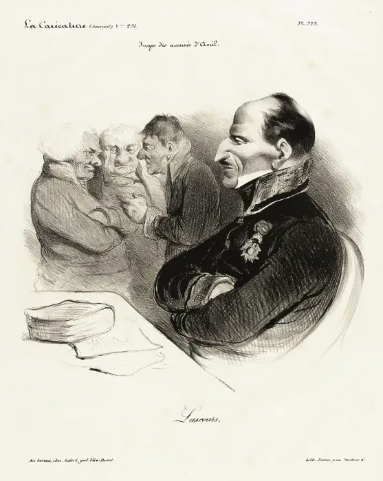 Framed Print : Baron de Lascours, 1835. Creator: Honore Daumier Framed Print : Baron de Lascours, 1835. Creator: Honore Daumier