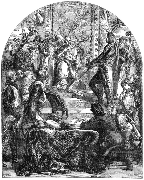Framed Print : The barons enforcing their rights from King Henry III (1207-1272) Framed Print : The barons enforcing their rights from King Henry III (1207-1272)