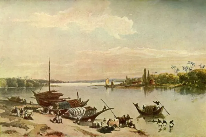Framed Print : Barrackpur - On the Ganges Near Calcutta, 1840s, (1901). Creator: Charles Stewart Hardinge Framed Print : Barrackpur - On the Ganges Near Calcutta, 1840s, (1901). Creator: Charles Stewart Hardinge