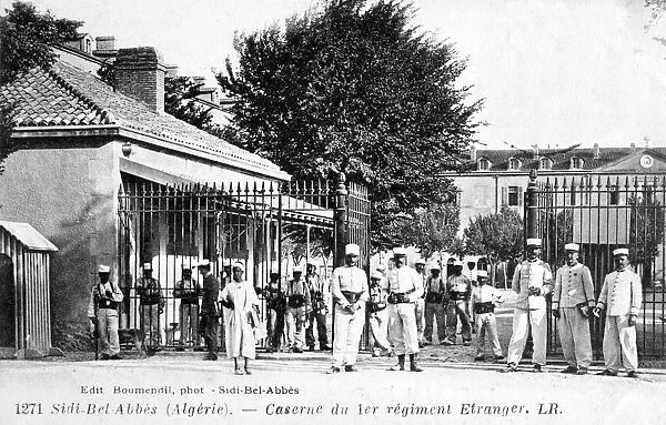 Barracks of the 1st Regiment of the French Foreign Legion, Sidi Bel Abbes, Algeria, 1907. Artist: Boumendil