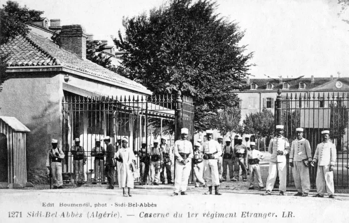 Framed Print : Barracks of the 1st Regiment of the French Foreign Legion, Sidi Bel Abbes, Algeria, 1907. Artist: Boumendil Framed Print : Barracks of the 1st Regiment of the French Foreign Legion, Sidi Bel Abbes, Algeria, 1907. Artist: Boumendil