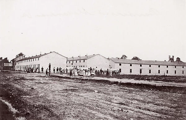 Barracks at Alexandria, Virginia, 1861-65. Creator: Unknown