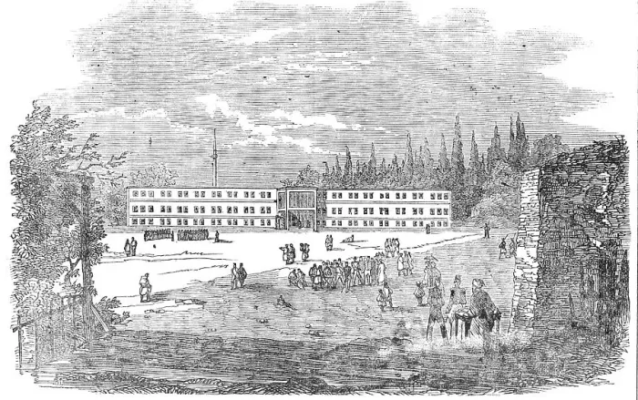 Framed Print : Barracks of Cassim Pacha, in Constantinople, 1854. Creator: Unknown Framed Print : Barracks of Cassim Pacha, in Constantinople, 1854. Creator: Unknown