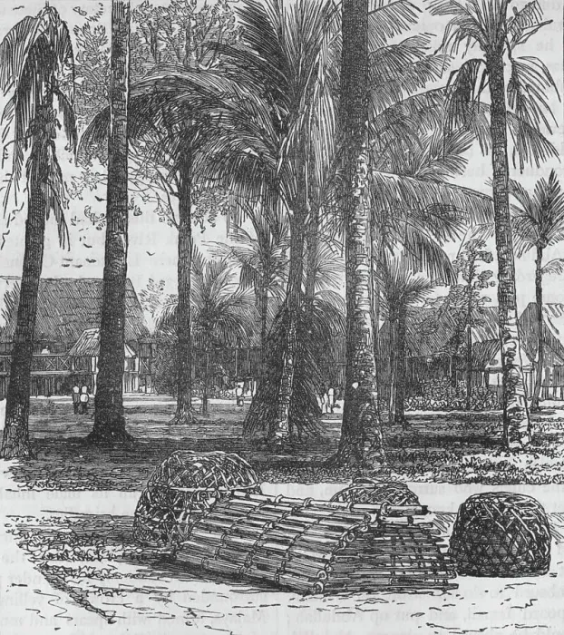 Framed Print : The Barracks at the Residency, with graves of Mr. Birch and Captain Innes, 1876, (c1880) Framed Print : The Barracks at the Residency, with graves of Mr. Birch and Captain Innes, 1876, (c1880)