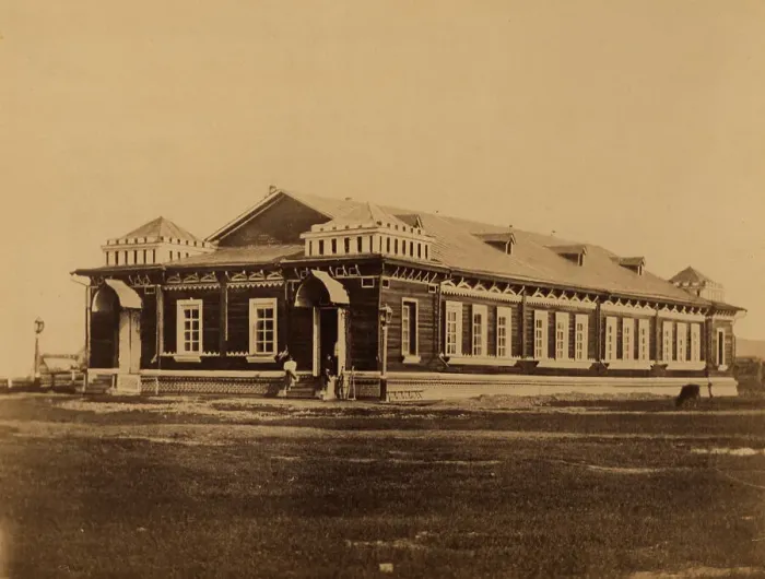 Framed Print : Barracks of the Tymovskoye Local Convict Camp in the Settlement of Rykovsk, 1880-1899. Creator: Innokenty Ignatievich Pavlovsky Framed Print : Barracks of the Tymovskoye Local Convict Camp in the Settlement of Rykovsk, 1880-1899. Creator: Innokenty Ignatievich Pavlovsky