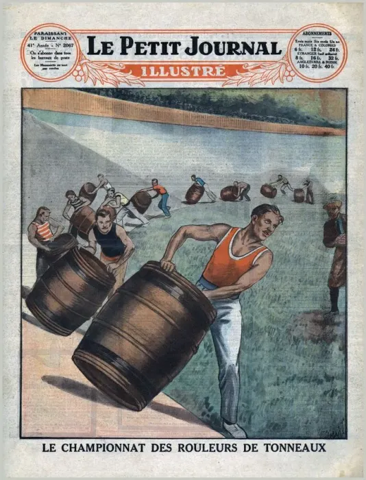 Framed Print : Barrel-rolling championship, 1930. Creator: Unknown Framed Print : Barrel-rolling championship, 1930. Creator: Unknown