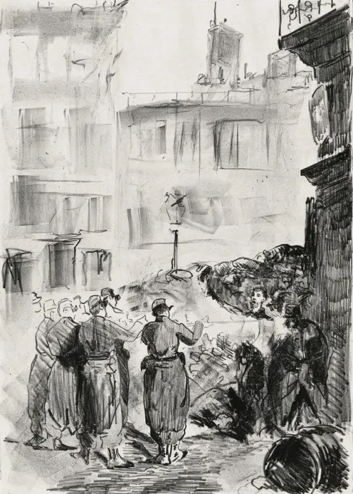 Framed Print : The barricade, 1871