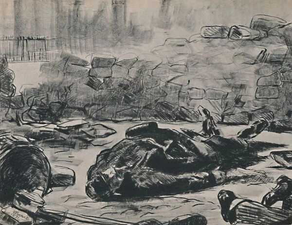 The Barricade, c. 1871-1873, (1946). Artist: Edouard Manet