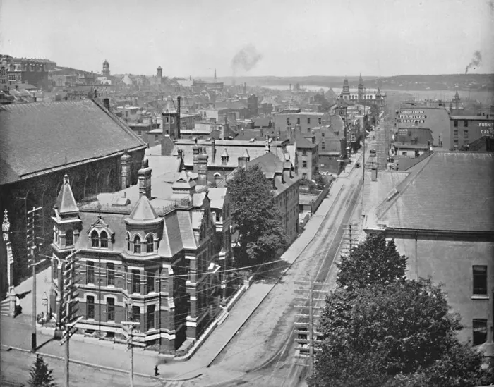 Framed Print : Barrington Street, Halifax, Nova Scotia, c1897. Creator: Unknown Framed Print : Barrington Street, Halifax, Nova Scotia, c1897. Creator: Unknown