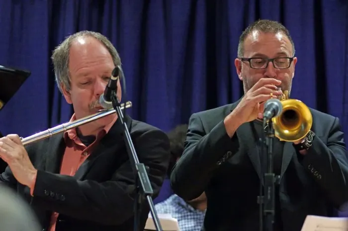 Framed Print : Bart Platteau and E Hammes, Watermill Jazz Club, Dorking, Surrey, 2015. Artist: Brian O Connor Framed Print : Bart Platteau and E Hammes, Watermill Jazz Club, Dorking, Surrey, 2015. Artist: Brian O Connor