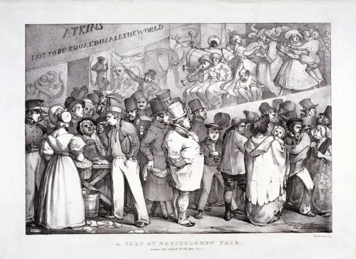 Framed Print : Bartholomew Fair, West Smithfield, London, c1830. Artist: J Graf Framed Print : Bartholomew Fair, West Smithfield, London, c1830. Artist: J Graf