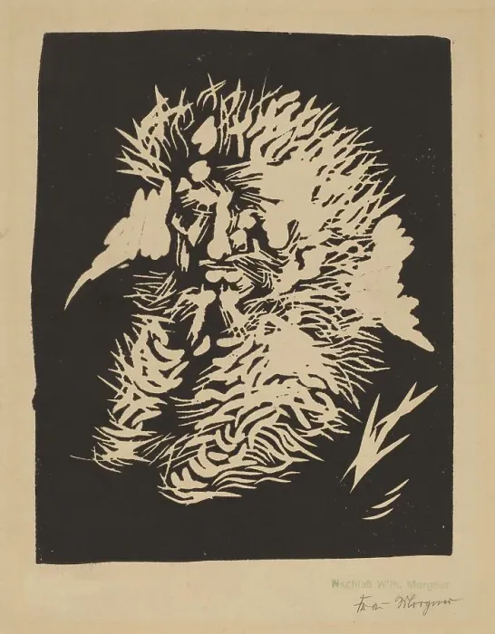 Framed Print : Bärtiger Mann, 1912. Creator: Morgner, Wilhelm Framed Print : Bärtiger Mann, 1912. Creator: Morgner, Wilhelm