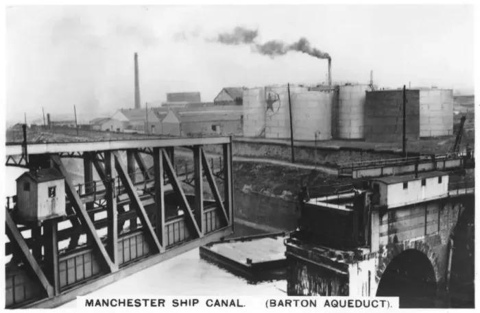 Framed Print : Barton aqueduct, Manchester ship canal, 1936 Framed Print : Barton aqueduct, Manchester ship canal, 1936