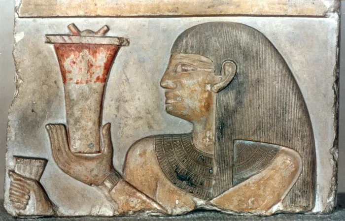 Framed Print : Detail of a bas relief from El-Bahrain, Egypt, 22nd-20th century BC Framed Print : Detail of a bas relief from El-Bahrain, Egypt, 22nd-20th century BC