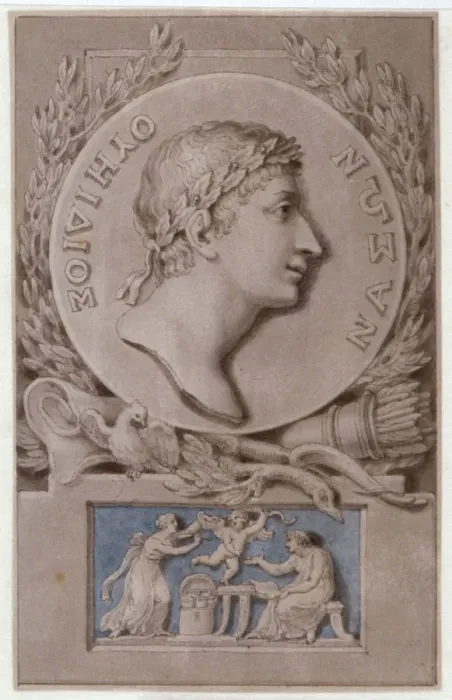 Framed Print : A Bas-Relief to Ovid, c1780-1848. Artist: Edward Francis Framed Print : A Bas-Relief to Ovid, c1780-1848. Artist: Edward Francis