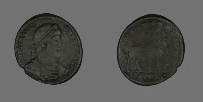 Framed Print : Base (Coin) Portraying Emperor Julianus, 360-363. Creator: Unknown Framed Print : Base (Coin) Portraying Emperor Julianus, 360-363. Creator: Unknown