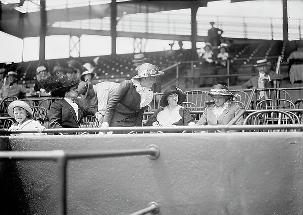 Baseball, Amateur And College - Watching Game Between Metropolitan And Chevy Chase Clubs... 1913. Creator: Harris & Ewing. Baseball, Amateur And College - Watching Game Between Metropolitan And Chevy Chase Clubs... 1913