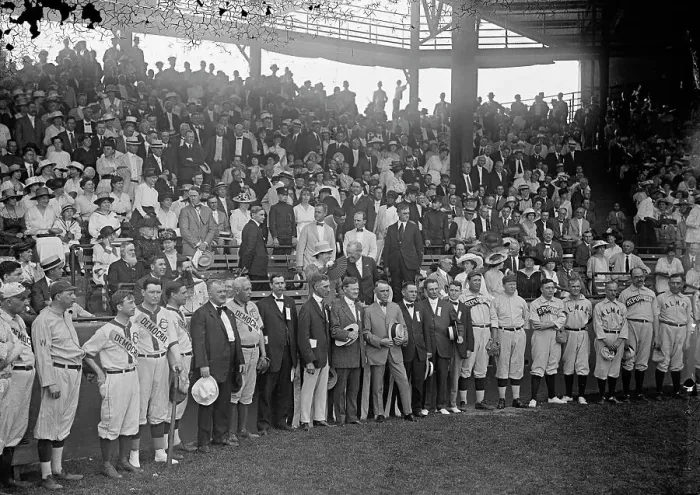 Framed Print : Baseball, Congressional - Teams And Crowd: Byrnes, James Francis, Rep. from South Carolina... 1917. Creator: Harris & Ewing. Baseball, Congressional - Teams And Crowd: Byrnes, James Francis, Rep. from South Carolina... 1917 Framed Print : Baseball, Congressional - Teams And Crowd: Byrnes, James Francis, Rep. from South Carolina... 1917. Creator: Harris & Ewing. Baseball, Congressional - Teams And Crowd: Byrnes, James Francis, Rep. from South Carolina... 1917