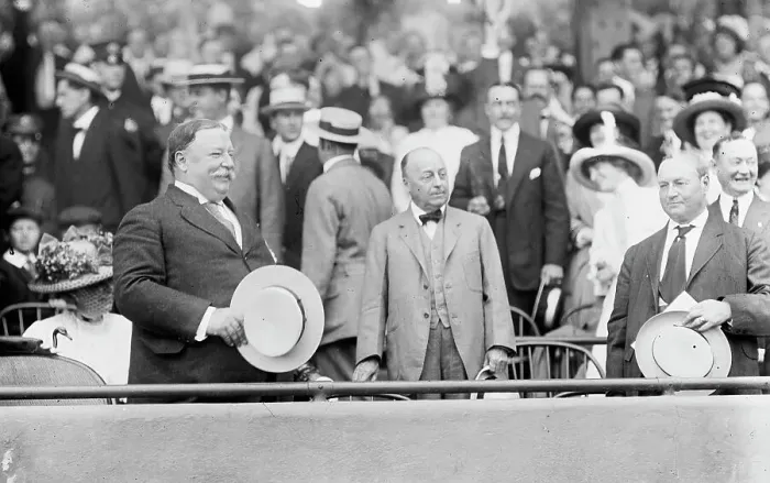 Framed Print : Baseball, Professional - Lt To Rt: Taft; Sec. P.C. Knox; Vice President Sherman; Mrs. Taft... 1912. Creator: Harris & Ewing. Baseball, Professional - Lt To Rt: Taft; Sec. P.C. Knox; Vice President Sherman; Mrs. Taft... 1912 Framed Print : Baseball, Professional - Lt To Rt: Taft; Sec. P.C. Knox; Vice President Sherman; Mrs. Taft... 1912. Creator: Harris & Ewing. Baseball, Professional - Lt To Rt: Taft; Sec. P.C. Knox; Vice President Sherman; Mrs. Taft... 1912