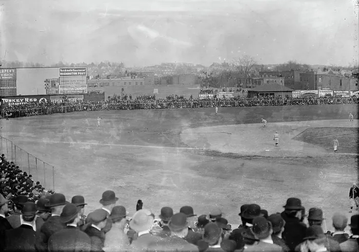 Framed Print : Baseball, Professional - View During Game, 1911. Creator: Harris & Ewing. Baseball, Professional - View During Game, 1911. Creator: Harris & Ewing Framed Print : Baseball, Professional - View During Game, 1911. Creator: Harris & Ewing. Baseball, Professional - View During Game, 1911. Creator: Harris & Ewing