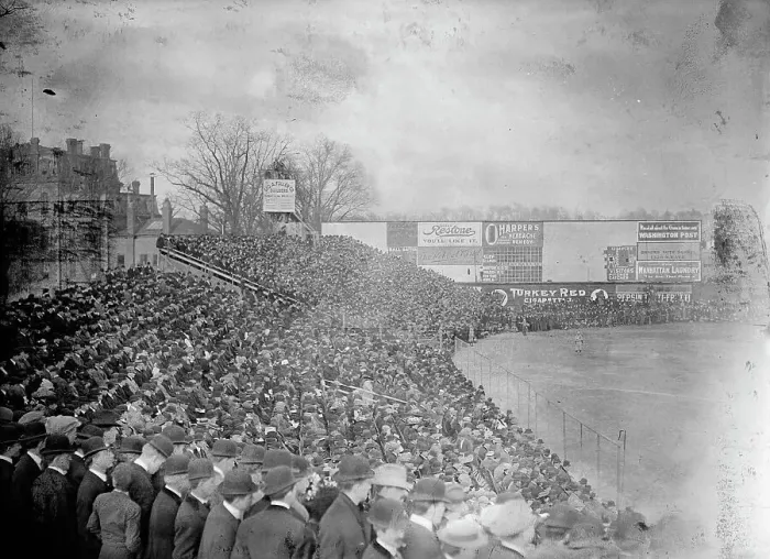 Framed Print : Baseball, Professional - View During Game, 1911. Creator: Harris & Ewing. Baseball, Professional - View During Game, 1911. Creator: Harris & Ewing Framed Print : Baseball, Professional - View During Game, 1911. Creator: Harris & Ewing. Baseball, Professional - View During Game, 1911. Creator: Harris & Ewing