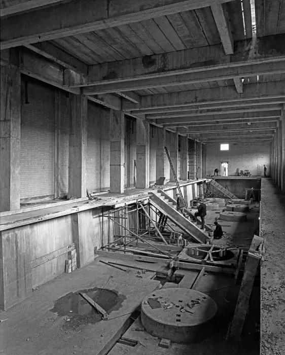 Framed Print : Basement of Sheffield water treatment plant under construction, South Yorkshire, March 1959 Framed Print : Basement of Sheffield water treatment plant under construction, South Yorkshire, March 1959